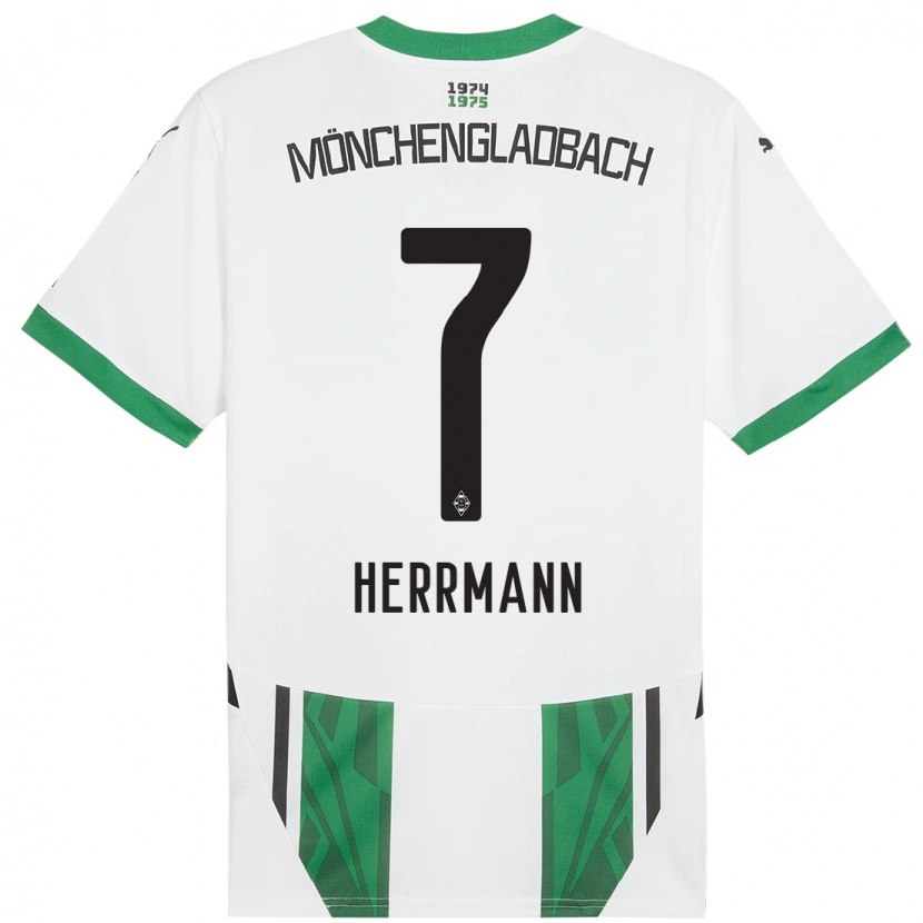 Danxen Bambino Maglia Patrick Herrmann #7 Bianco Verde Kit Gara Home 2024/25 Maglietta