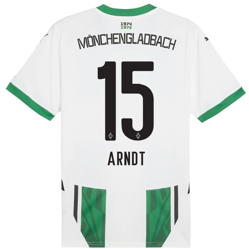 Danxen Bambino Maglia Leo Arndt #15 Bianco Verde Kit Gara Home 2024/25 Maglietta