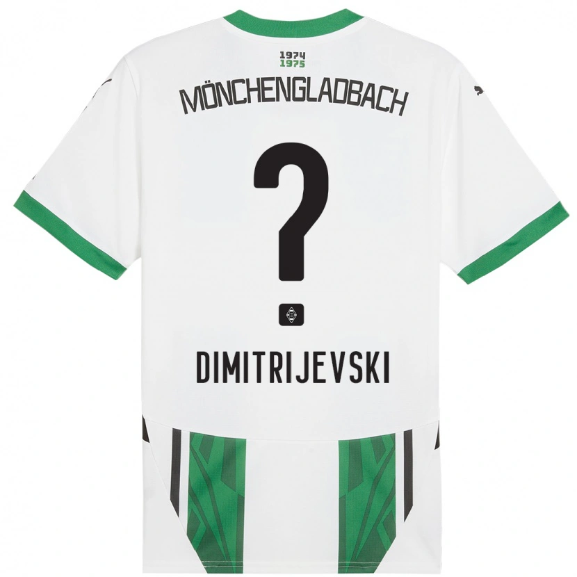 Danxen Bambino Maglia Maximilian Dimitrijevski #0 Bianco Verde Kit Gara Home 2024/25 Maglietta