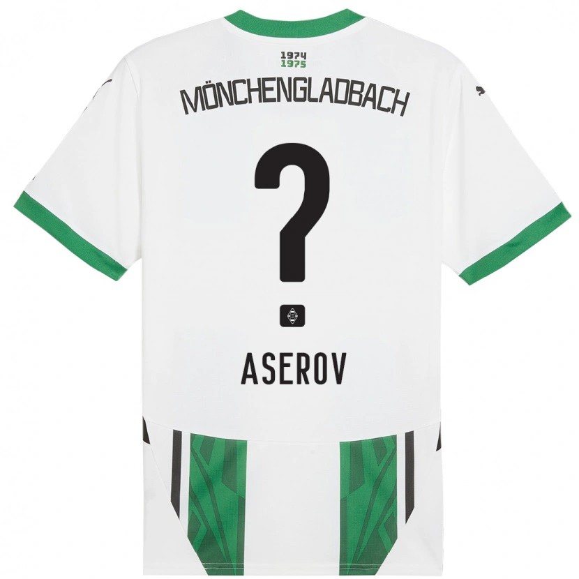 Danxen Bambino Maglia Daniel Aserov #0 Bianco Verde Kit Gara Home 2024/25 Maglietta