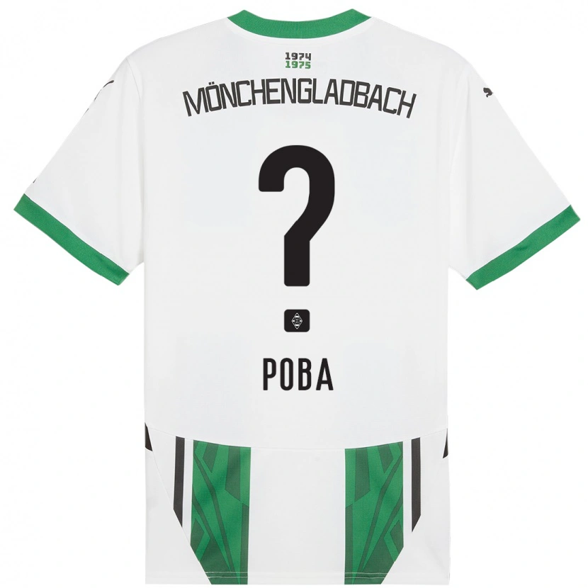 Danxen Bambino Maglia Peniel Poba #0 Bianco Verde Kit Gara Home 2024/25 Maglietta
