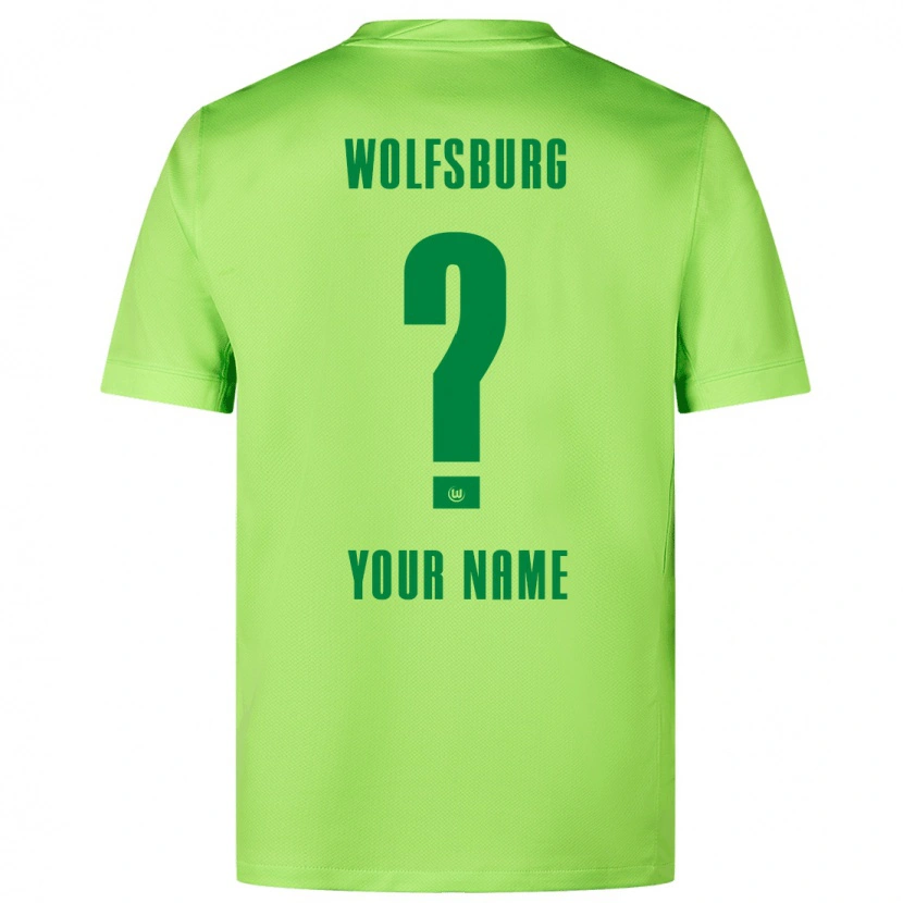 Danxen Bambino Maglia Il Tuo Nome #0 Verde Fluorescente Kit Gara Home 2024/25 Maglietta