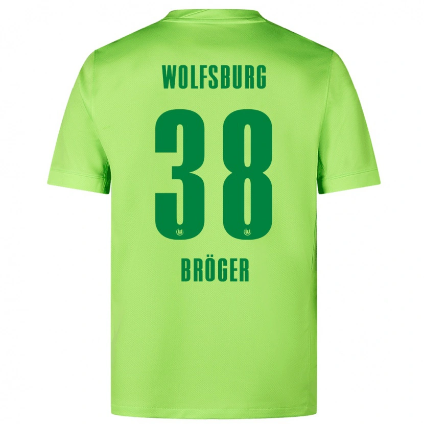 Danxen Bambino Maglia Bennit Bröger #38 Verde Fluorescente Kit Gara Home 2024/25 Maglietta