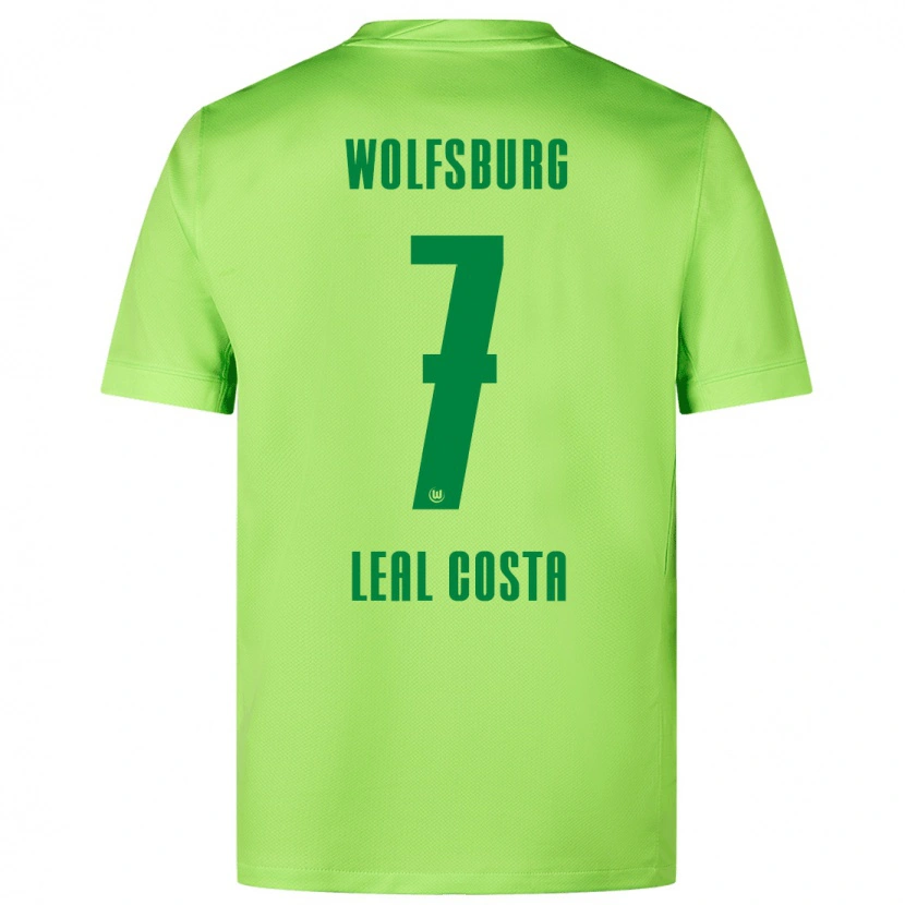 Danxen Bambino Maglia David Leal Costa #7 Verde Fluorescente Kit Gara Home 2024/25 Maglietta