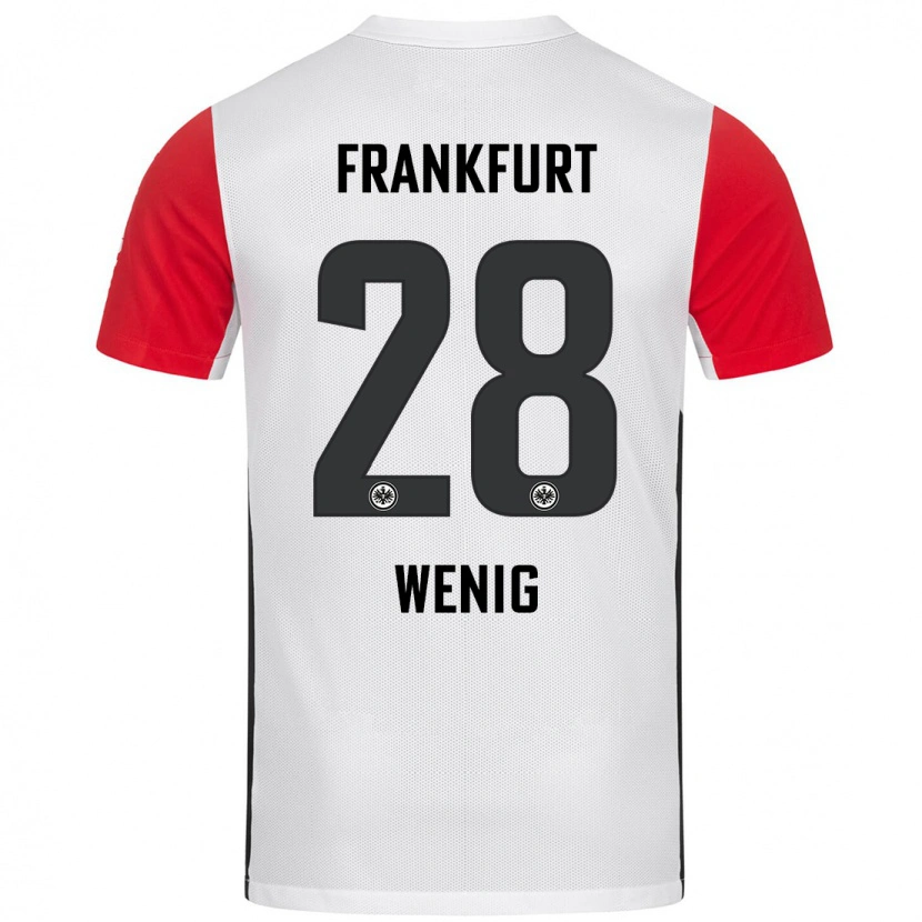 Danxen Bambino Maglia Marcel Wenig #28 Bianco Rosso Kit Gara Home 2024/25 Maglietta