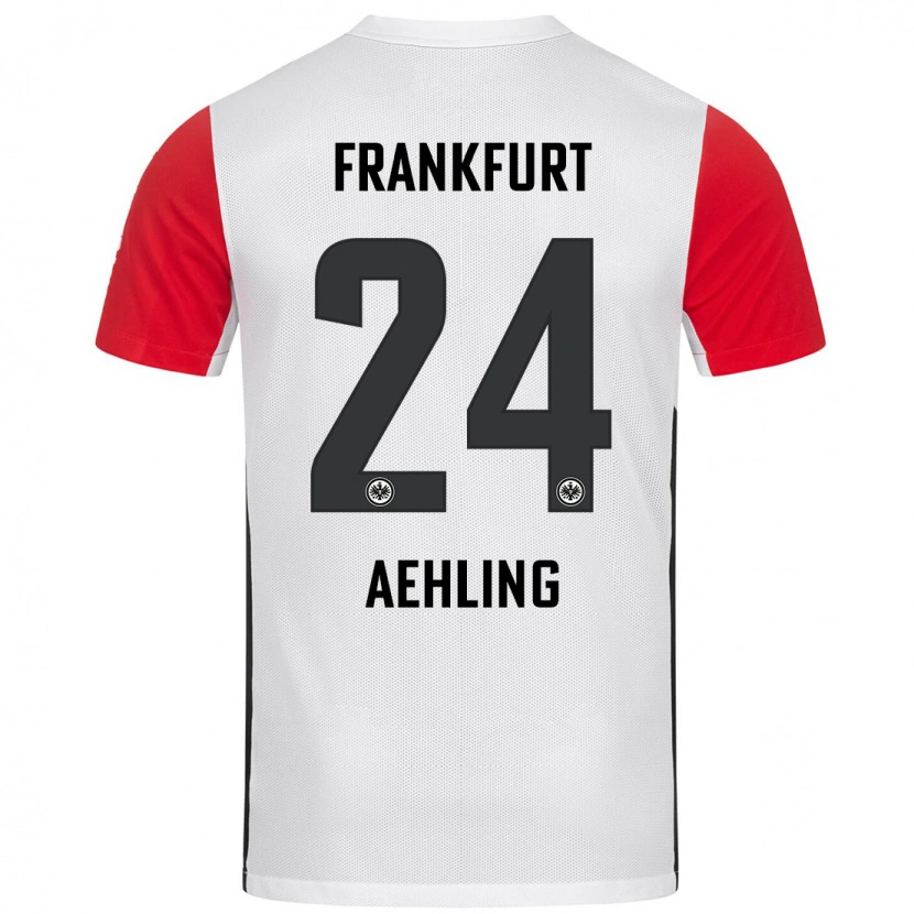 Danxen Bambino Maglia Anna Aehling #24 Bianco Rosso Kit Gara Home 2024/25 Maglietta