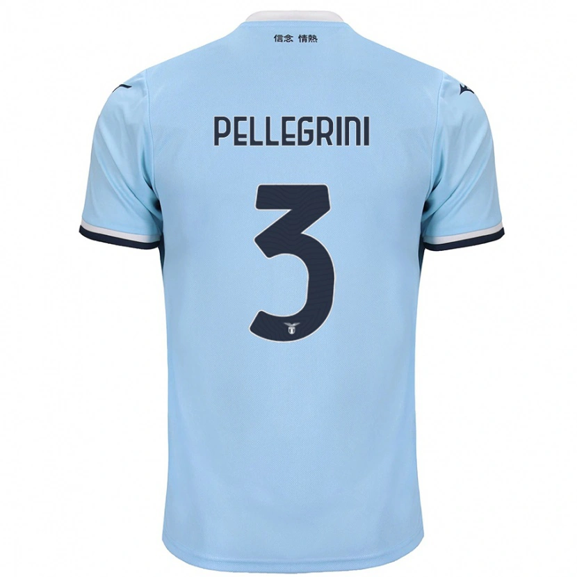 Danxen Bambino Maglia Luca Pellegrini #3 Blu Kit Gara Home 2024/25 Maglietta