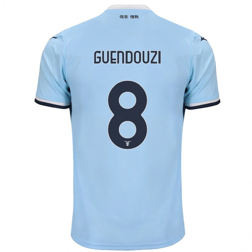 Danxen Bambino Maglia Mattéo Guendouzi #8 Blu Kit Gara Home 2024/25 Maglietta