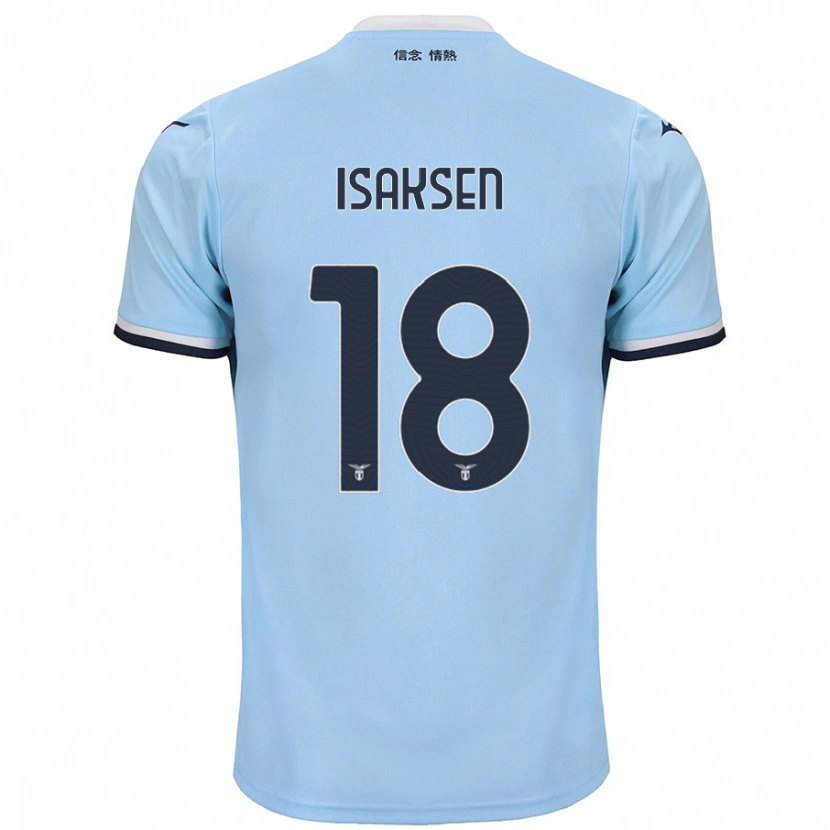 Danxen Bambino Maglia Gustav Isaksen #18 Blu Kit Gara Home 2024/25 Maglietta