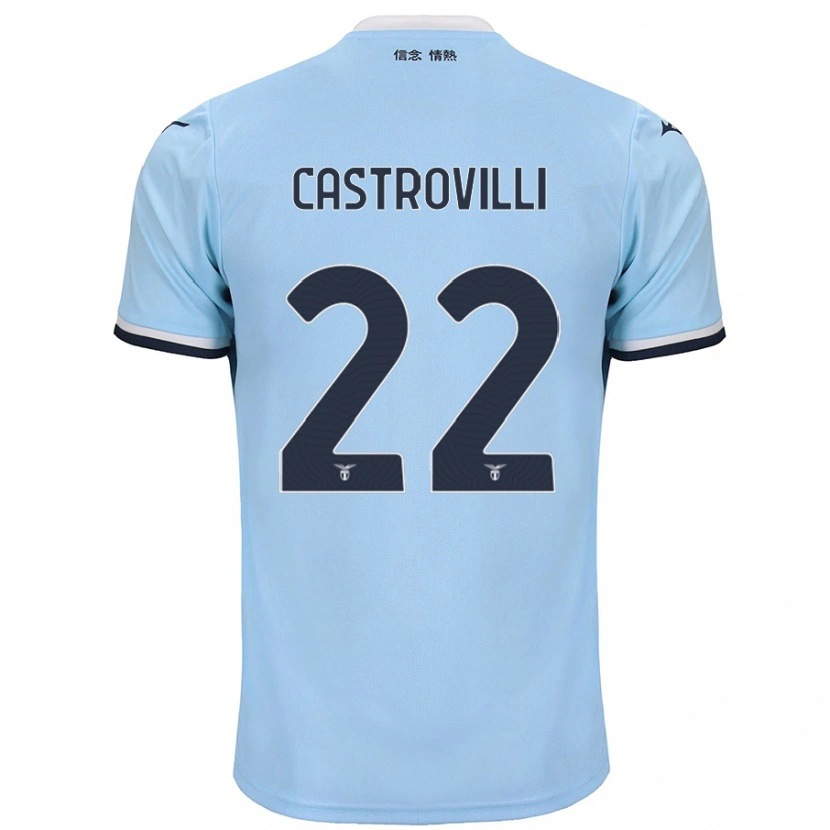 Danxen Bambino Maglia Gaetano Castrovilli #22 Blu Kit Gara Home 2024/25 Maglietta