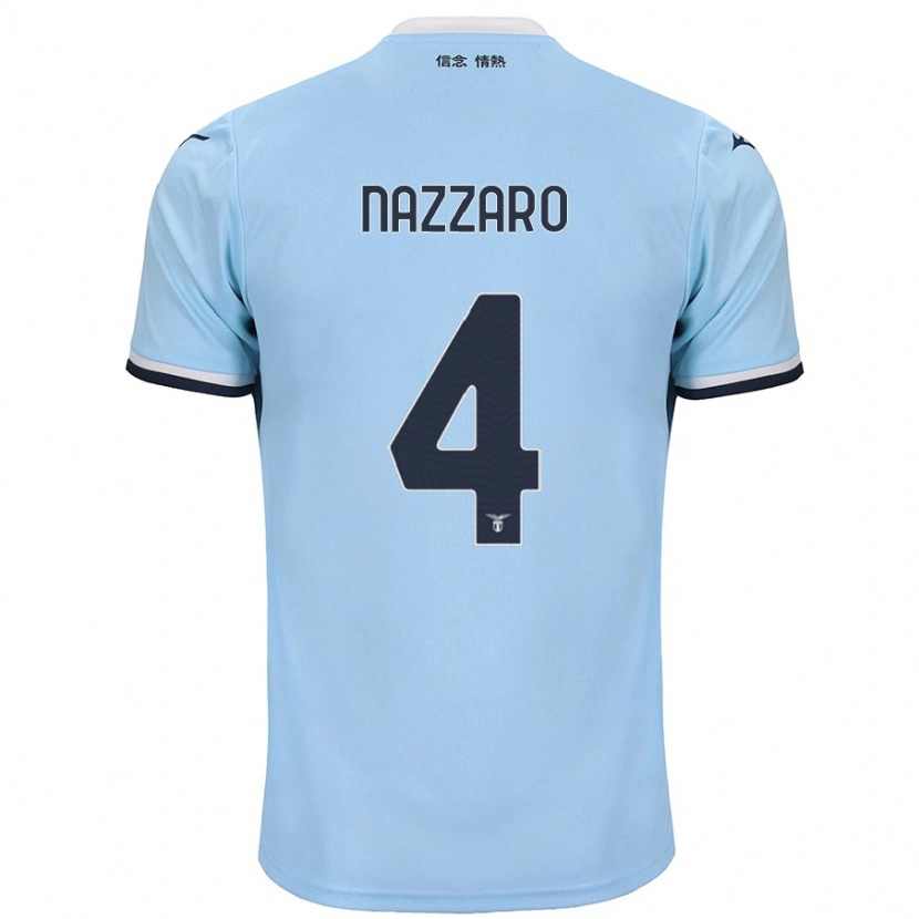 Danxen Bambino Maglia Marco Nazzaro #4 Blu Kit Gara Home 2024/25 Maglietta