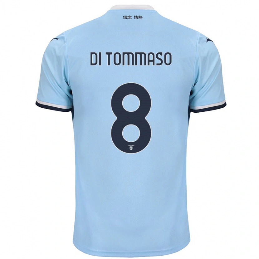 Danxen Bambino Maglia Leonardo Di Tommaso #8 Blu Kit Gara Home 2024/25 Maglietta