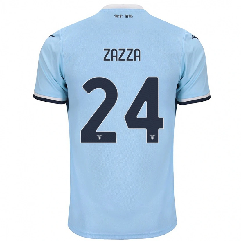 Danxen Bambino Maglia Matteo Zazza #24 Blu Kit Gara Home 2024/25 Maglietta