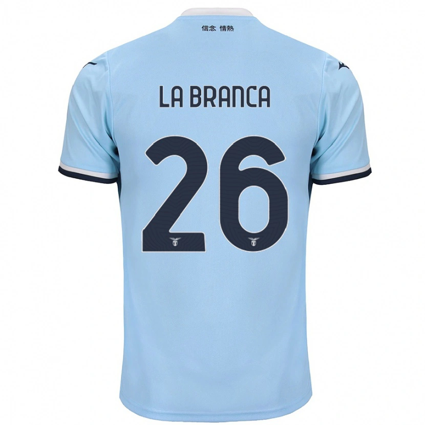 Danxen Bambino Maglia Ruggero La Branca #26 Blu Kit Gara Home 2024/25 Maglietta