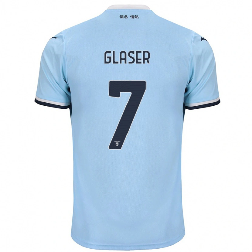 Danxen Bambino Maglia Julia Glaser #7 Blu Kit Gara Home 2024/25 Maglietta