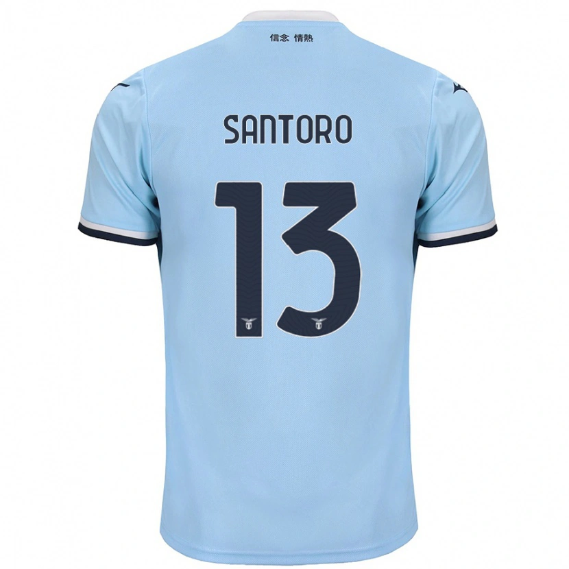 Danxen Bambino Maglia Martina Santoro #13 Blu Kit Gara Home 2024/25 Maglietta