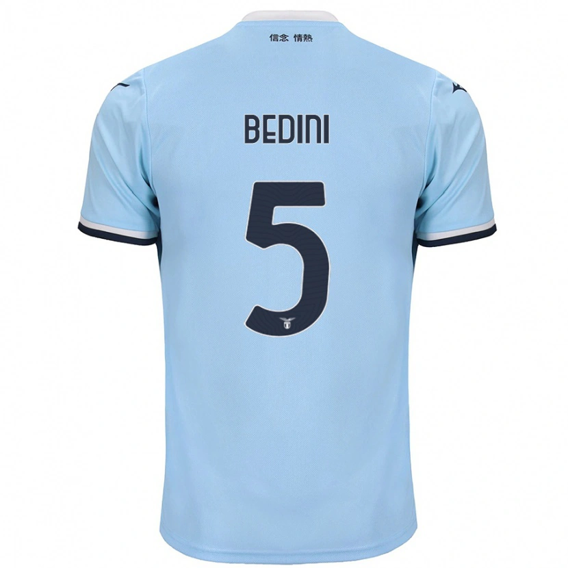 Danxen Bambino Maglia Filippo Bedini #5 Blu Kit Gara Home 2024/25 Maglietta