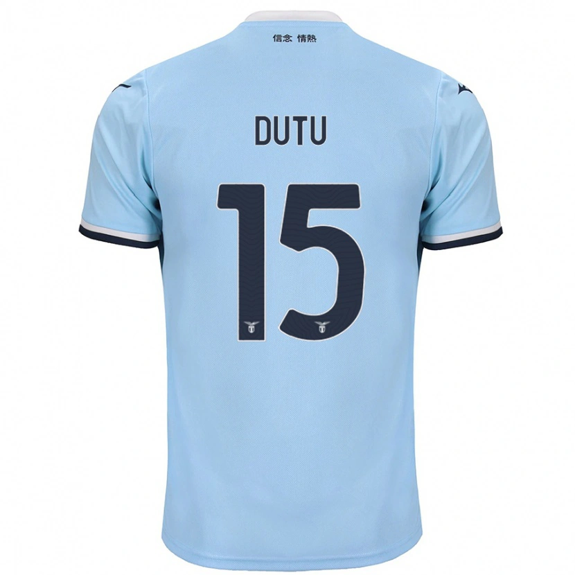 Danxen Bambino Maglia Matteo Dutu #15 Blu Kit Gara Home 2024/25 Maglietta