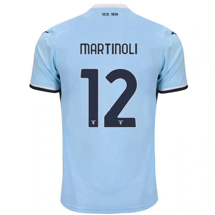 Danxen Bambino Maglia Elettra Martinoli #12 Blu Kit Gara Home 2024/25 Maglietta