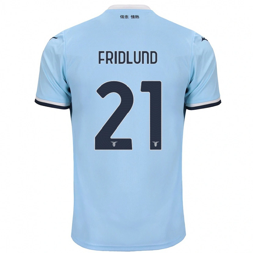 Danxen Bambino Maglia Johanne Fridlund #21 Blu Kit Gara Home 2024/25 Maglietta