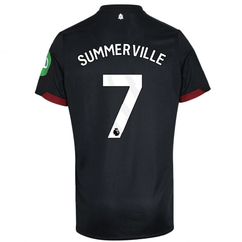 Danxen Bambino Maglia Crysencio Summerville #7 Nero Bianco Kit Gara Away 2024/25 Maglietta