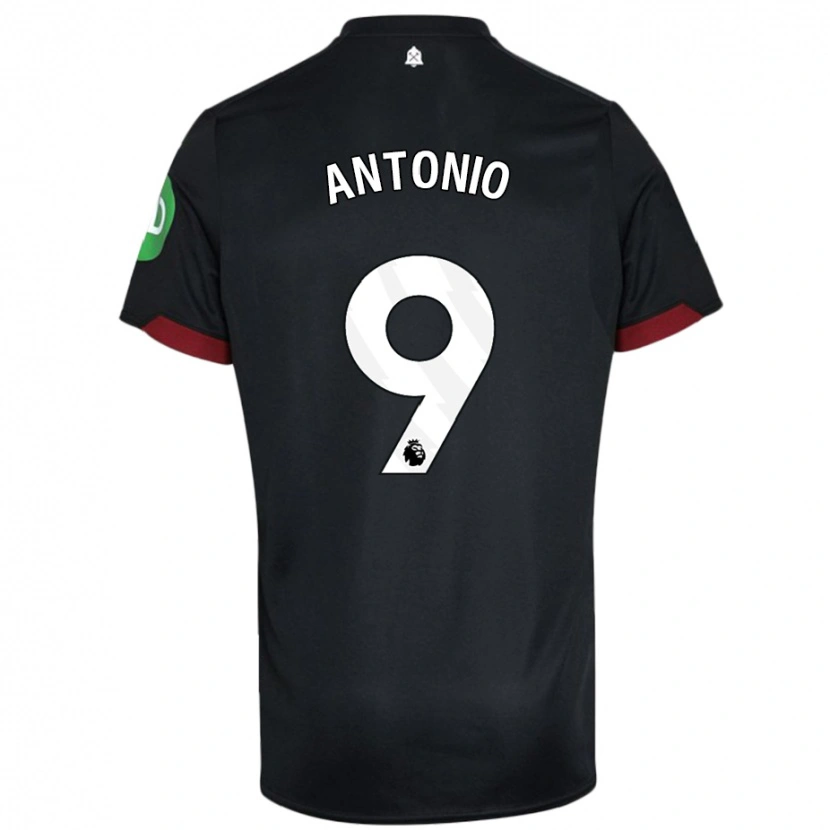 Danxen Bambino Maglia Michail Antonio #9 Nero Bianco Kit Gara Away 2024/25 Maglietta