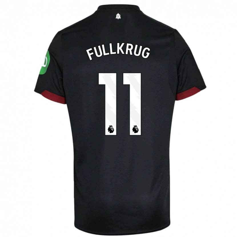 Danxen Bambino Maglia Niclas Füllkrug #11 Nero Bianco Kit Gara Away 2024/25 Maglietta