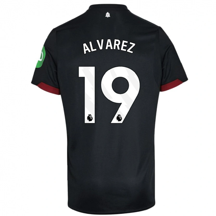 Danxen Bambino Maglia Edson Álvarez #19 Nero Bianco Kit Gara Away 2024/25 Maglietta