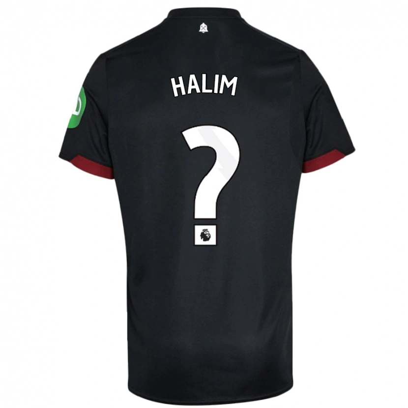 Danxen Bambino Maglia Mehmet Halim #0 Nero Bianco Kit Gara Away 2024/25 Maglietta