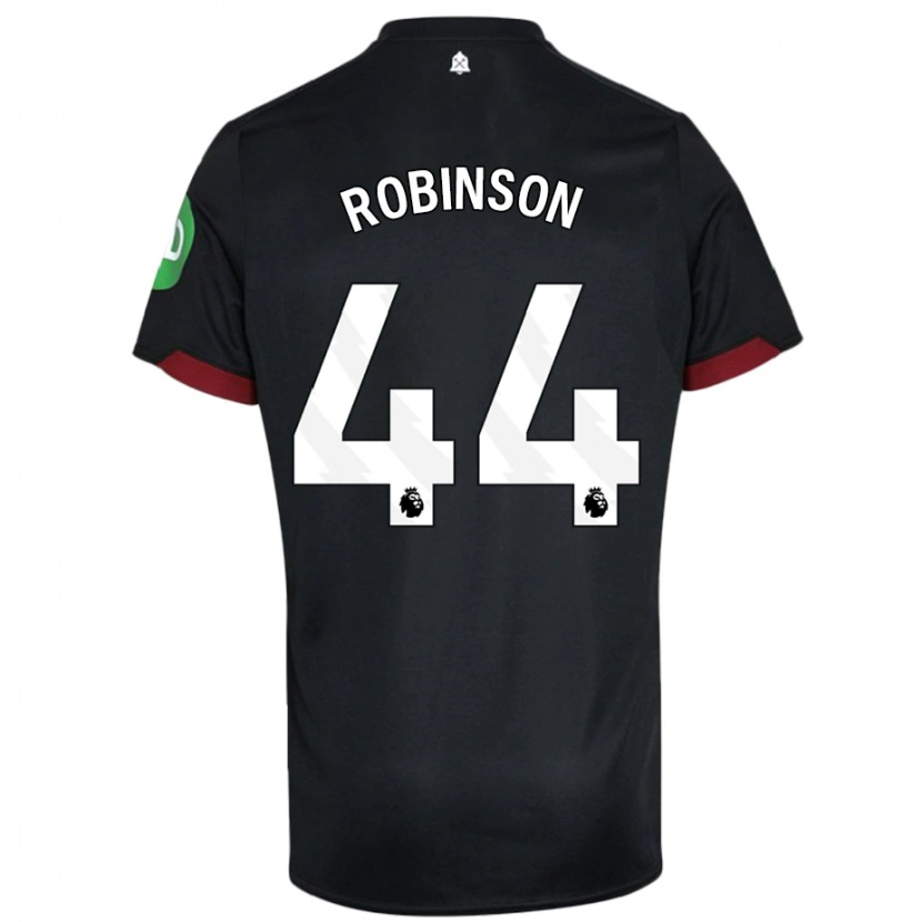 Danxen Bambino Maglia Junior Robinson #44 Nero Bianco Kit Gara Away 2024/25 Maglietta