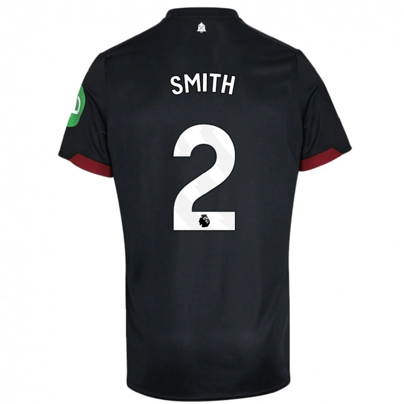 Danxen Bambino Maglia Kirsty Smith #2 Nero Bianco Kit Gara Away 2024/25 Maglietta