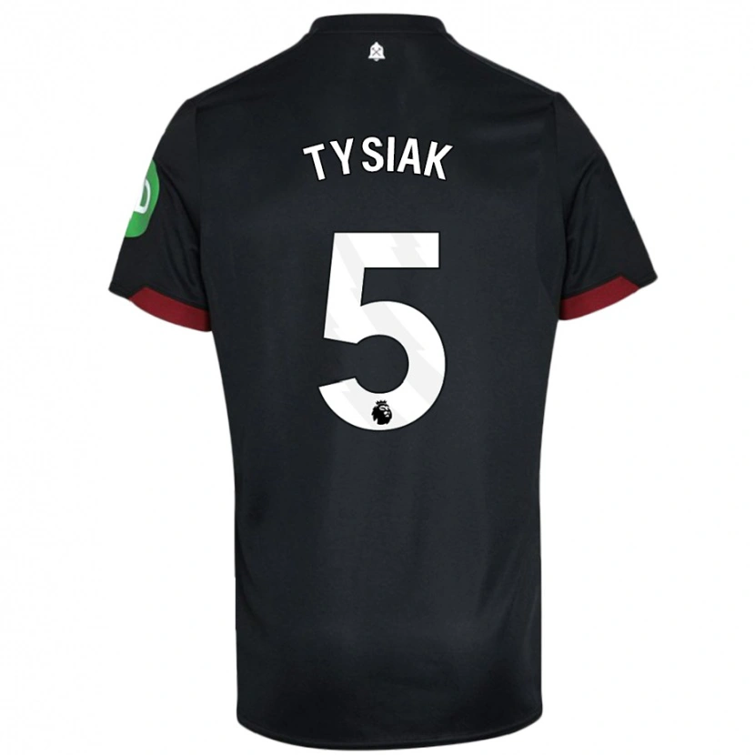 Danxen Bambino Maglia Amber Tysiak #5 Nero Bianco Kit Gara Away 2024/25 Maglietta