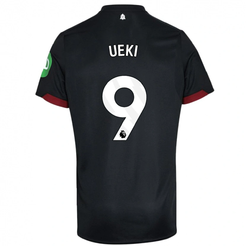 Danxen Bambino Maglia Riko Ueki #9 Nero Bianco Kit Gara Away 2024/25 Maglietta