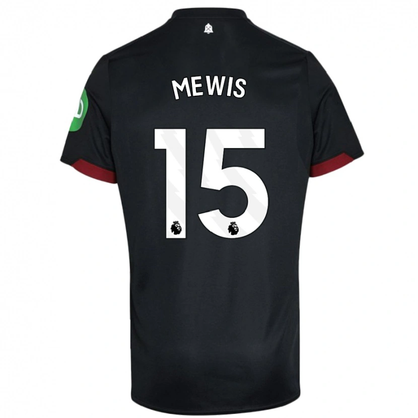 Danxen Bambino Maglia Kristie Mewis #15 Nero Bianco Kit Gara Away 2024/25 Maglietta