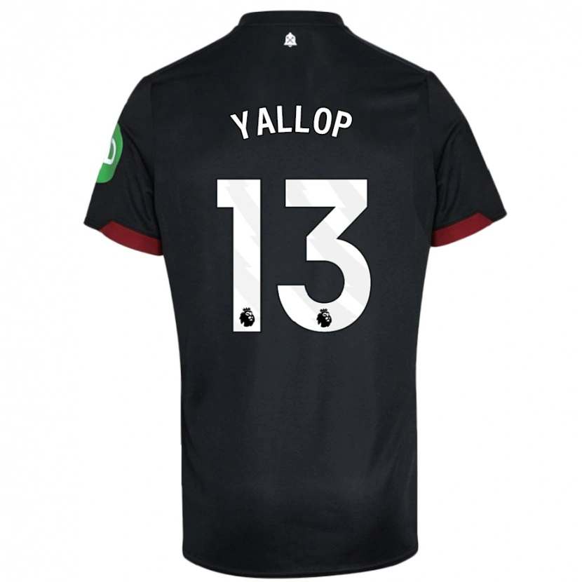 Danxen Bambino Maglia Tameka Yallop #13 Nero Bianco Kit Gara Away 2024/25 Maglietta