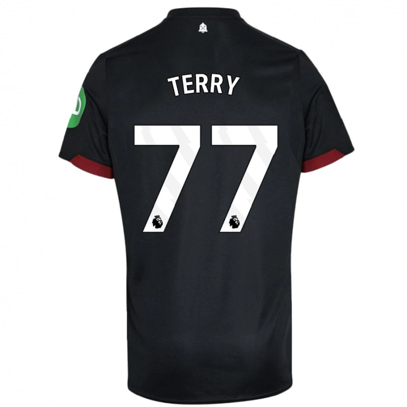 Danxen Bambino Maglia Mason Terry #77 Nero Bianco Kit Gara Away 2024/25 Maglietta