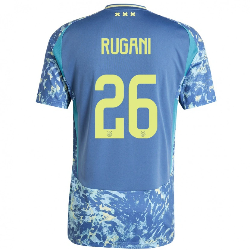 Danxen Bambino Maglia Daniele Rugani #26 Grigio Blu Giallo Kit Gara Away 2024/25 Maglietta