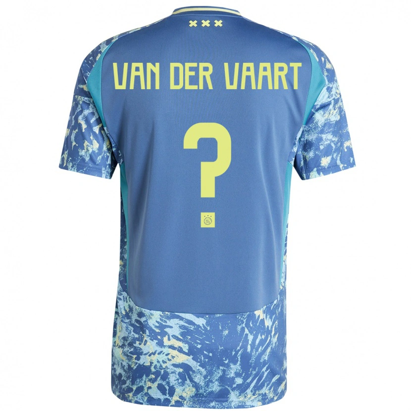Danxen Bambino Maglia Damian Van Der Vaart #0 Grigio Blu Giallo Kit Gara Away 2024/25 Maglietta