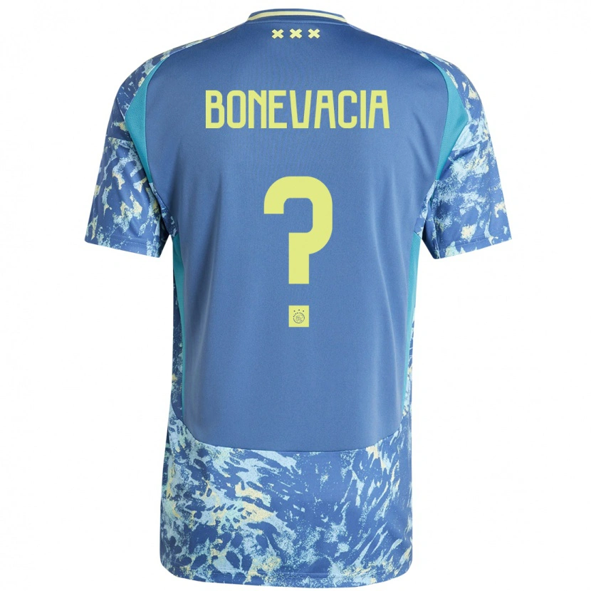 Danxen Bambino Maglia Giuliano Bonevacia #0 Grigio Blu Giallo Kit Gara Away 2024/25 Maglietta
