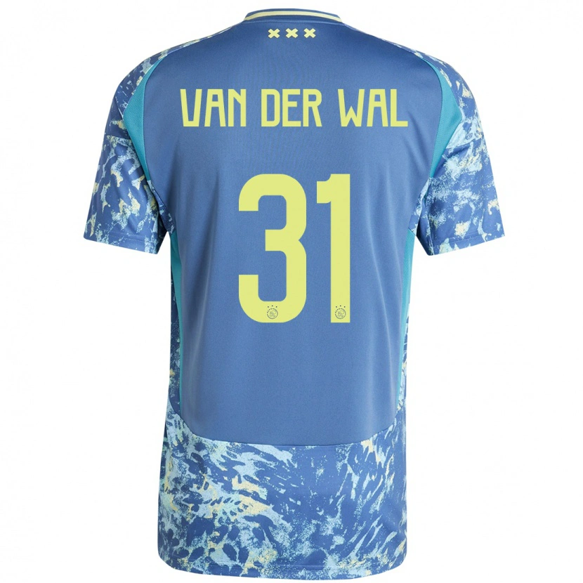Danxen Bambino Maglia Dionne Van Der Wal #31 Grigio Blu Giallo Kit Gara Away 2024/25 Maglietta