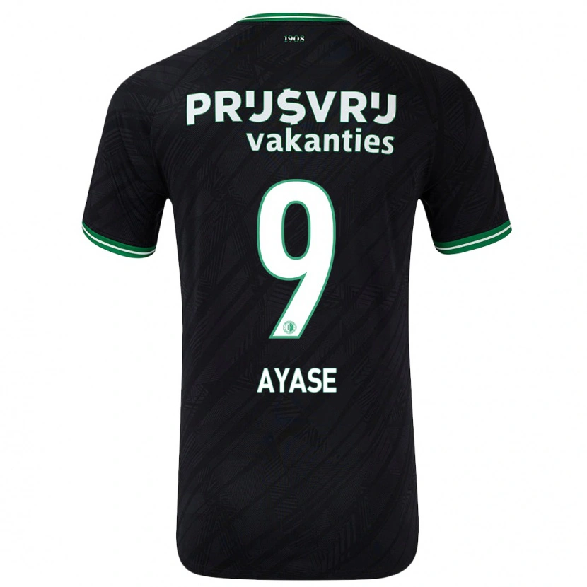 Danxen Bambino Maglia Ayase Ueda #9 Nero Verde Kit Gara Away 2024/25 Maglietta