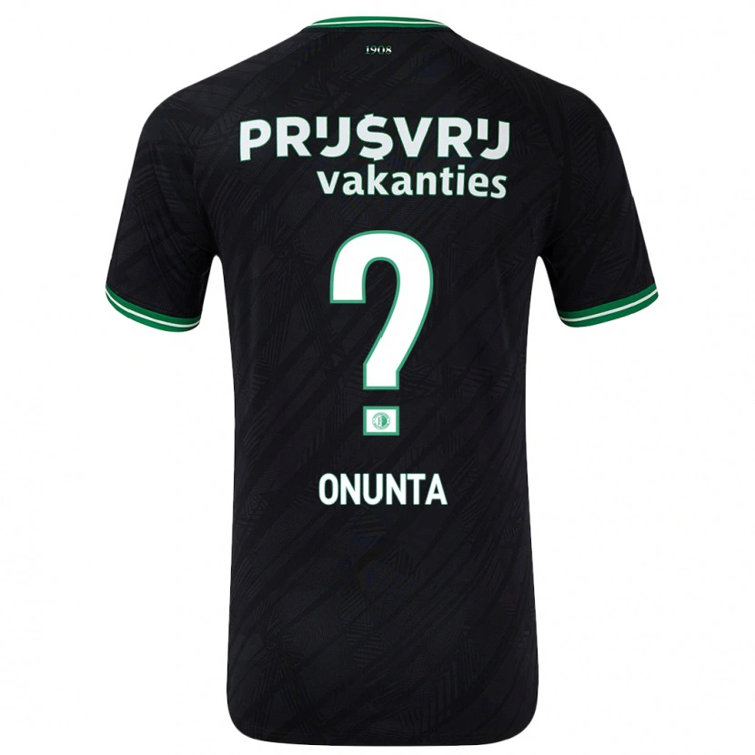 Danxen Bambino Maglia Izu Onunta #0 Nero Verde Kit Gara Away 2024/25 Maglietta