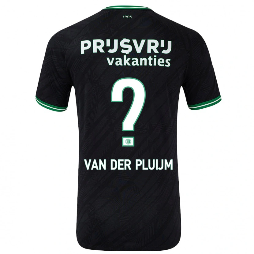 Danxen Bambino Maglia Marvin Van Der Pluijm #0 Nero Verde Kit Gara Away 2024/25 Maglietta