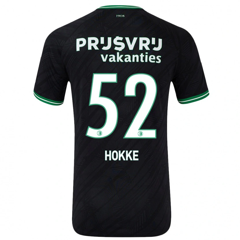 Danxen Bambino Maglia Milan Hokke #52 Nero Verde Kit Gara Away 2024/25 Maglietta