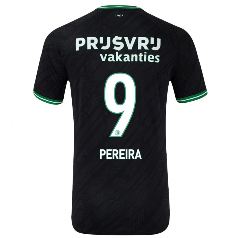 Danxen Bambino Maglia Danilo Pereira #9 Nero Verde Kit Gara Away 2024/25 Maglietta