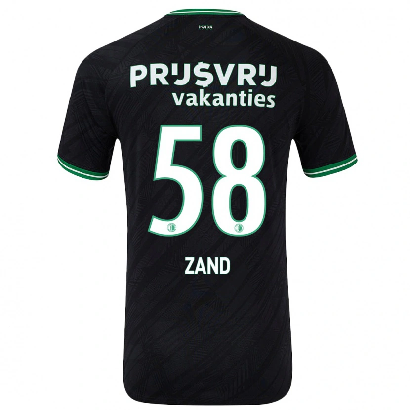 Danxen Bambino Maglia Shiloht Zand #58 Nero Verde Kit Gara Away 2024/25 Maglietta