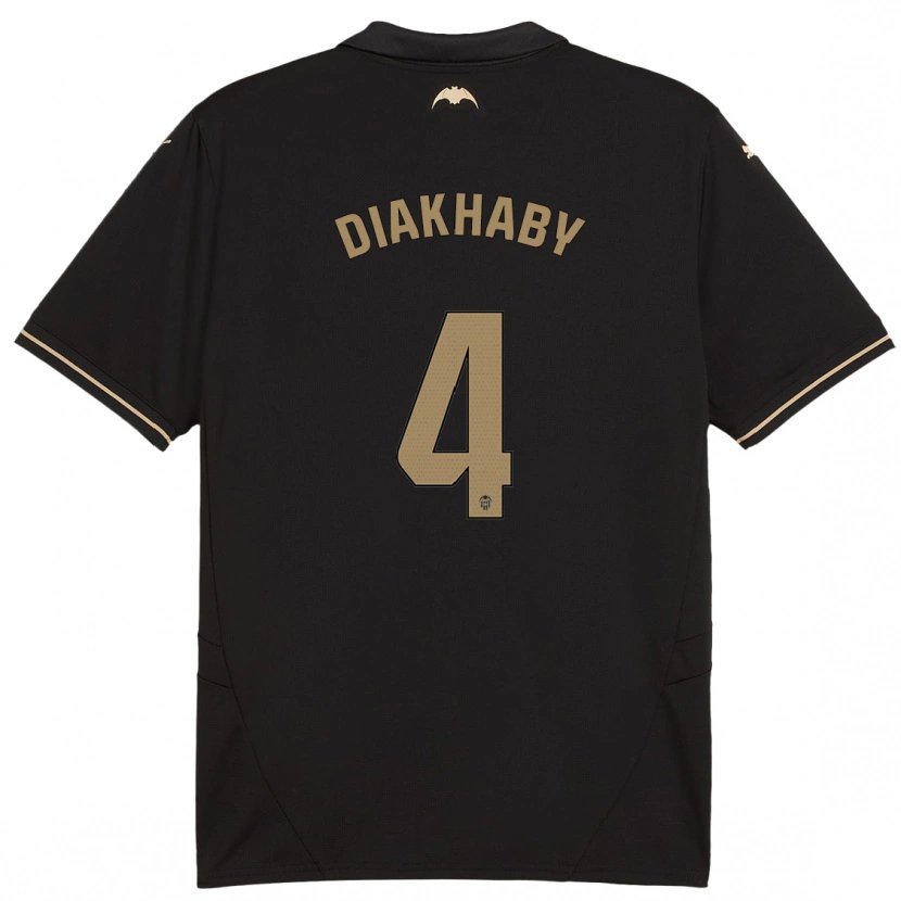 Danxen Bambino Maglia Mouctar Diakhaby #4 Nero Kit Gara Away 2024/25 Maglietta