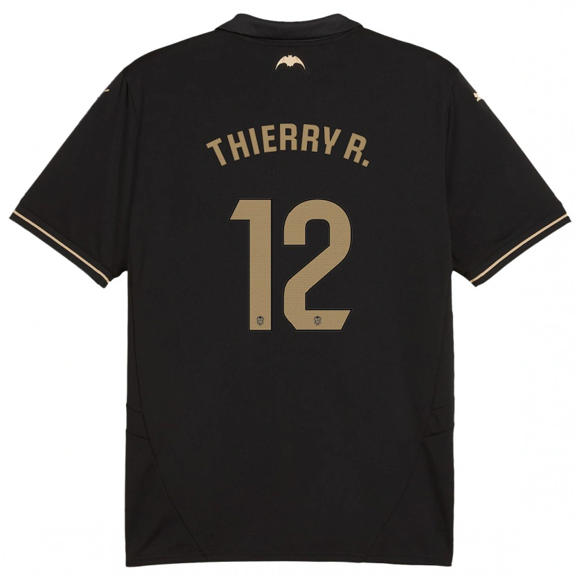 Danxen Bambino Maglia Thierry Correia #12 Nero Kit Gara Away 2024/25 Maglietta