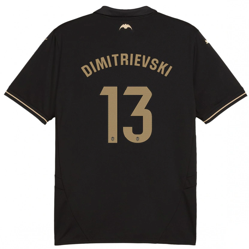 Danxen Bambino Maglia Stole Dimitrievski #13 Nero Kit Gara Away 2024/25 Maglietta