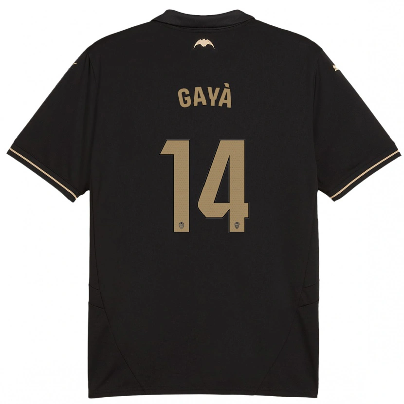 Danxen Bambino Maglia José Gayà #14 Nero Kit Gara Away 2024/25 Maglietta